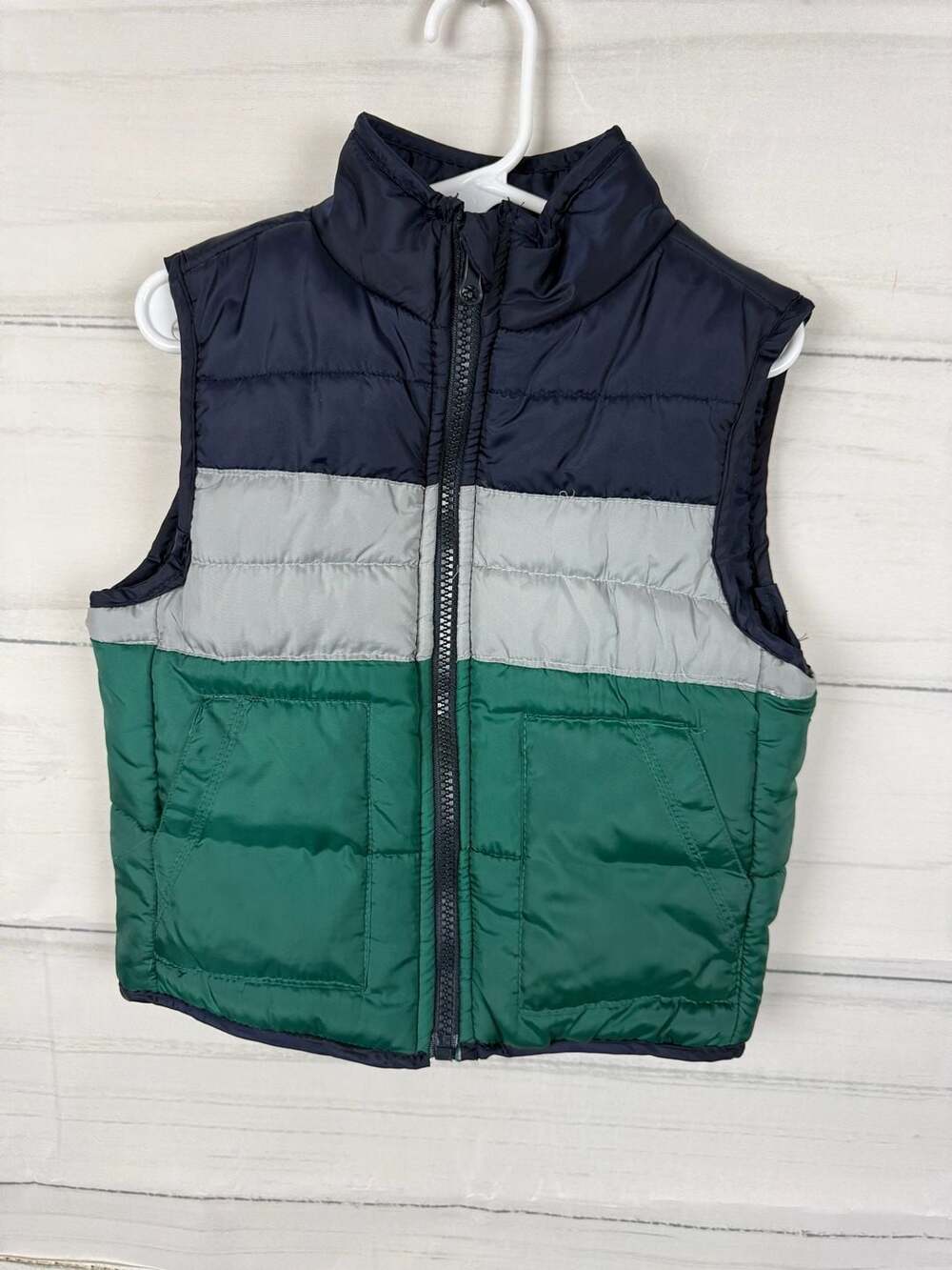 Stitch & Stone Toddler Boys Colorblock Puffer Vest Size 4T